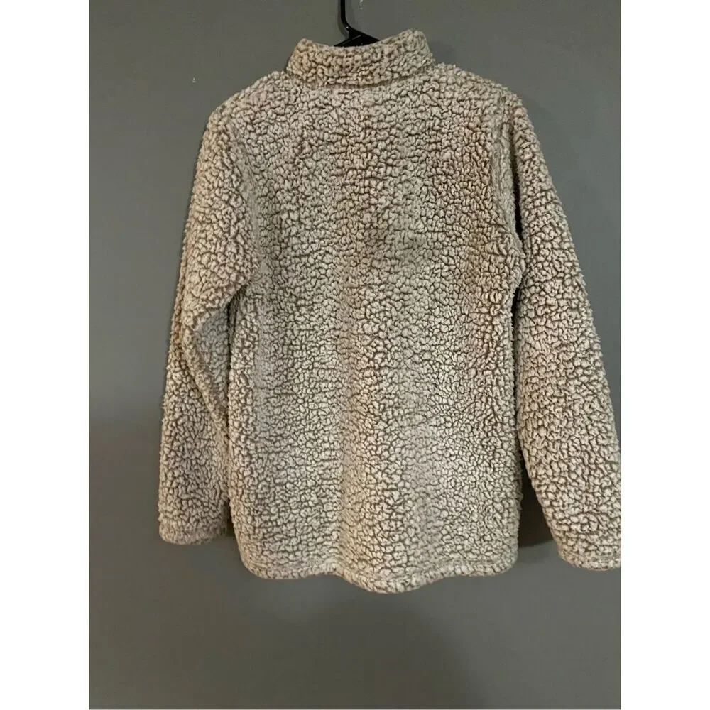 J. America Quarter Zip Pullover Sherpa Size Large